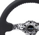 NRG RST-036DC-R - Reinforced Steering Wheel (350mm / 3in. Deep) Blk Leather w/Hydrodipped Digi-Camo Spokes