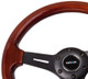 NRG ST-015-1BK - Classic Wood Grain Steering Wheel (330mm) Wood Grain w/Matte Black 3-Spoke Center