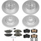 PowerStop CRK7109 - Power Stop 15-16 Volkswagen Golf Front & Rear Z23 Evolution Sport Coated Brake Kit