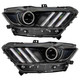 ORACLE Lighting 8199-332 - 2015-2017 Ford Mustang Pre-Assembled Headlights-Dynamic ColorSHIFT RGB+A-Black Edition