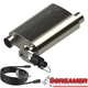 QTP 13251C - 2.5in Weld-On 304SS Reverse Screamer Muffler w/Bolt-On QTEC Electric Cutout