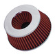 Spectre 8162 - Adjustable Conical Air Filter 2-1/2in. Tall (Fits 3in. / 3-1/2in. / 4in. Tubes) - Red