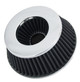 Spectre 8161 - Adjustable Conical Air Filter 2-1/2in. Tall (Fits 3in. / 3-1/2in. / 4in. Tubes) - Black