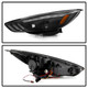 Spyder 5086105 - 15-18 Ford Focus Projector Headlights - Seq Turn Light Bar - Black PRO-YD-FF15-LBSEQ-BK