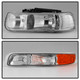 Spyder 9035111 - xTune Chevy Silverado 1500 99-02 OEM Style Headlights w/ Bumper Lights - Chrome HD-JH-CSIL99-OE-SET