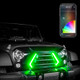 XKGLOW XK-GRILL-JL1-DM - XK Glow JL Wrangler & Gladiator JT XKCHROME LED Grill Kit (Dual Mode)