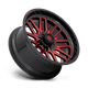 Fuel Wheels D66320008447 - Aluminum Wheels 20X10 Ignite D663 6 On 139.7 Gloss Black Red Tinted Clear 106.3 Bore -18 Offset Fuel Off Road Wheels