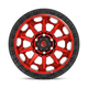 Fuel Wheels D69518908457 - Aluminum Wheels 18X9 Covert D695 6 On 139.7 Candy Red Black Bead Ring 106.1 Bore 20 Offset Multi Spoke Fuel Off Road Wheels