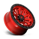 Fuel Wheels D69518908957 - Aluminum Wheels 18X9 Covert D695 6 On 135 Candy Red Black Bead Ring 87.1 Bore 20 Offset Multi Spoke Fuel Off Road Wheels