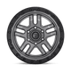 Fuel Wheels D70117908450 - Aluminum Wheels 17X9 AMMO D701 6 On 139.7 Matte Gunmetal Gray W/Black Bead Ring 106.1 Bore 1 Offset 5 Spoke Fuel Off Road Wheels