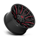 Fuel Wheels D71220001847 - D712 Rage 20X10 Gloss Black Red Tinted Clear