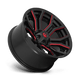 Fuel Wheels D71220009847 - D712 Rage 20X10 Gloss Black Red Tinted Clear
