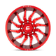 Fuel Wheels D74520901857 - Aluminum Wheels 20X9 Saber D745 8 On 180 Candy Red Milled 124.3 Bore 20 Offset Fuel Off Road Wheels