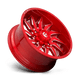 Fuel Wheels D74522208447 - Aluminum Wheels 22X12 Saber D745 6 On 139.7 Candy Red Milled 106.1 Bore -44 Offset Fuel Off Road Wheels