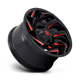 Fuel Wheels D75522002647 - Aluminum Wheels 22X10 Reaction D755 5 On 114.3/5 On 127 Gloss Black Milled Red Tint 78 Bore -18 Offset Fuel Off Road Wheels