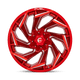 Fuel Wheels D75422208247 - Aluminum Wheels 22X12 Reaction D754 8 On 165.1 Candy Red Milled 125.2 Bore -44 Offset Fuel Off Road Wheels