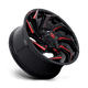 Fuel Wheels D75520908257 - Aluminum Wheels 20X9 Reaction D755 8 On 165.1 Gloss Black Milled Red Tint 125.1 Bore 20 Offset Fuel Off Road Wheels