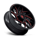Fuel Wheels D7791870A544 - D779 Runner Utv 18X7 Gloss Black Milled Candy Red
