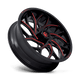 Fuel Wheels D7792270A540 - D779 Runner Utv 22X7 Gloss Black Milled Candy Red
