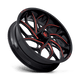 Fuel Wheels D7792470A544 - D779 Runner Utv 24X7 Gloss Black Milled Candy Red