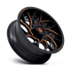 Fuel Wheels D7802270A540 - D780 Runner Utv 22X7 Gloss Black Milled Orange