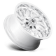 Fuel Wheels D80920908957 - Aluminum Wheels 20X9 Hurricane D809 6 On 135 Polished Milled 87.1 Bore 20 Offset Fuel Off Road Wheels