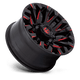 Fuel Wheels D82918908250 - Aluminum Wheels 18X9 Quake D829 8 On 165.1 Gloss Black Milled Red 125.1 Bore 1 Offset Fuel Off Road Wheels