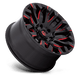 Fuel Wheels D82918908450 - Aluminum Wheels 18X9 Quake D829 6 On 139.7 Gloss Black Milled Red 106.1 Bore 1 Offset Fuel Off Road Wheels