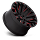 Fuel Wheels D82920008447 - Aluminum Wheels 20X10 Quake D829 6 On 139.7 Gloss Black Milled Red 106.1 Bore -18 Offset Fuel Off Road Wheels