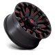 Fuel Wheels D82920908250 - Aluminum Wheels 20X9 Quake D829 8 On 165.1 Gloss Black Milled Red 125.1 Bore 1 Offset Fuel Off Road Wheels