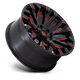 Fuel Wheels D82920908450 - Aluminum Wheels 20X9 Quake D829 6 On 139.7 Gloss Black Milled Red 106.1 Bore 1 Offset Fuel Off Road Wheels