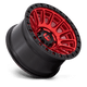 Fuel Wheels D83417908450 - Aluminum Wheels 17X9 Cycle D834 6 On 139.7 Candy Red/Black Ring 106.1 Bore 1 Offset 32.25 Lbs Fuel Off Road Wheels