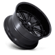 Fuel Wheels FC853BE20908301 - Aluminum Wheels 20X9 Darkstar FC853BE 5 On 127/5 On 139.7 Gloss Black/Milled 87.1 Bore 1 Offset Fuel Off Road Wheels