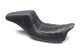 Mustang Motorcycle 75239AB - Mustang 08-21 HD Electra Glide,Rd Glide,Rd King,St Glide Squareback 1PC Seat - Black w/Red Stitching