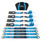 Borne Off-Road BNRTC-TD-4BL - Vehicle Ratchet Tie-Down Kit (4 pack) Blue