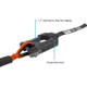 Borne Off-Road BNWN-SR-38-85KOR - Winch Hook - 3/8in Rope - Hand Strap - Orange