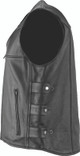 Kuryakyn 094405 - Leather By River Road Plains Leather Vest Black - Small