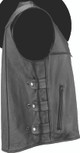 Kuryakyn 094405 - Leather By River Road Plains Leather Vest Black - Small