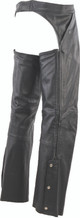 Kuryakyn 094420 - Leather By River Road Plains Leather Chaps Black - Large