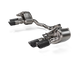 Akrapovic S-PO/T/5H - 2024+ Porsche Panamera Slip-On Line (Titanium) w/ Carbon Tips: Requires V6 or V8 fit kit