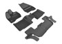 3D MAXpider L1FR07901509 - 2011-2014 Ford Explorer Kagu 1st & 2nd & 3rd Row Floormats - Black