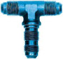 Aeroquip FCM2808 - Fitting - Bulkhead Tee - 3 AN Male x 3 AN Male x 3 AN Male Bulkhead - Aluminum - Blue Anodized - Each