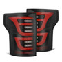 AlphaRex 652050 - 15-20 Ford F-150 Luxx LED Tail Lights (Pair) Black/Red (Not For Blind Spot Sensor Models)