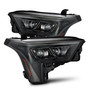 AlphaRex 880873 - 22-23 Toyota Tundra LUXX-Series Headlights Alpha-Black w/Amber DRL - Req 810029 OR 810030