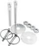 AllStar Performance ALL18500 - Alum Hood Pin Kit 1/2in with 1/4in Clips Silver