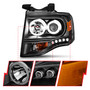 Anzo 111113 - 2007-2014 Ford Expedition Projector Headlights w/ Halo Black