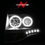 Anzo 111113 - 2007-2014 Ford Expedition Projector Headlights w/ Halo Black