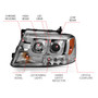 Anzo 111287 - 2004-2008 Ford F-150 Projector Headlights w/ U-Bar Chrome