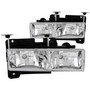 Anzo 111136 - 1988-1998 Chevrolet C1500 Crystal Headlights Chrome w/o Bulbs Anzo 111136 - 1988-1998 Chevrolet C1500 Crystal Headlights Chrome w/o Bulbs