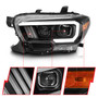 Anzo 111396 - 2016-2017 Toyota Tacoma Projector Headlights w/ Plank Style Switchback Black w/ Amber